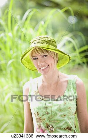 Stock Photograph - outdoor portrait of a woman. Fotosearch