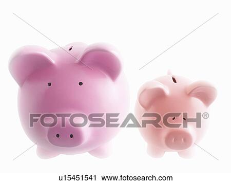 Piggy banks on white View Large Photo Image Stock Image - Piggy banks on white. Fotosearch