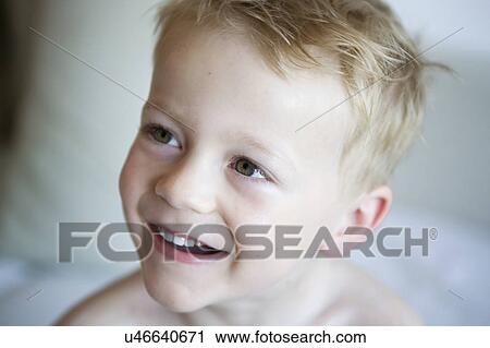 Stock Image - Portrait of a boy. Fotosearch
