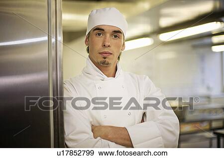 Portrait of a male chef View Large Photo Image Stock Photo - Portrait of a male chef. Fotosearch