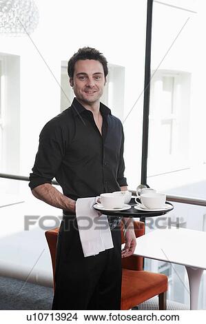 Picture - Portrait of a Waiter. Fotosearch