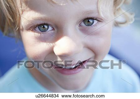 Picture - Portrait of boy smiling. Fotosearch