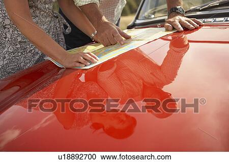 senior couple with car and map View Large Photo Image Stock Image - senior couple with car and map. Fotosearch