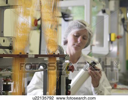 Stock Image - Technician Weaving Medical Product. Fotosearch