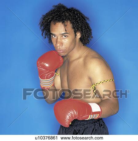 Stock Image - Thai boxer portraits. Fotosearch