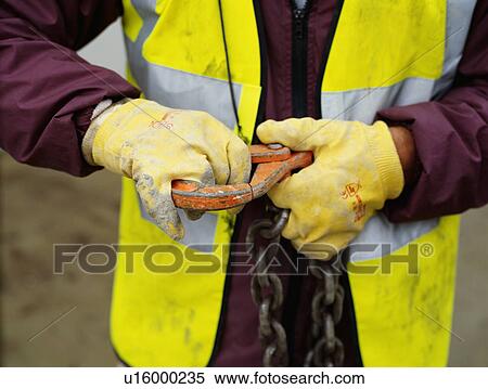 Stock Photography - The portrait of a construction worker. Fotosearch