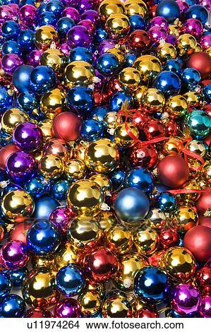 Various christmas baubles View Large Photo Image Picture - Various christmas baubles. Fotosearch