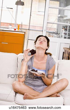 Stock Image - Woman at home. Fotosearch