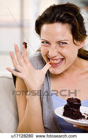 Stock Image - Woman at home. Fotosearch