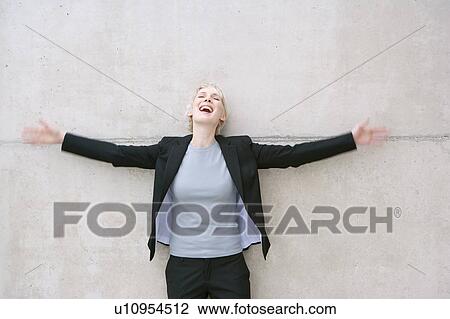 woman in suit laughing View Large Photo Image Stock Image - woman in suit laughing. Fotosearch