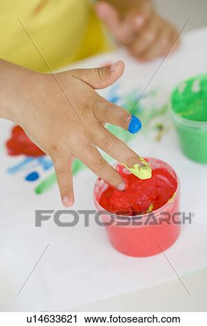 young girl playing with colours View Large Photo Image Stock Image - young girl playing with colours. Fotosearch