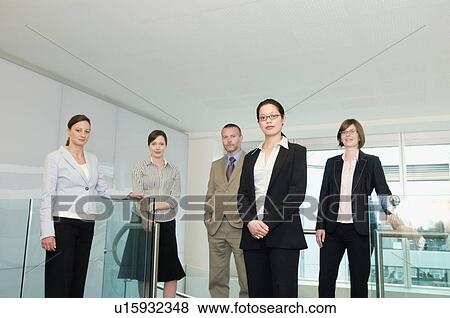 Stock Photo - A portrait of a business group. Fotosearch