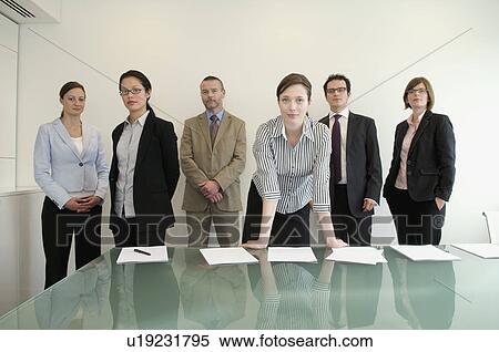 Stock Photography - A portrait of a business group. Fotosearch