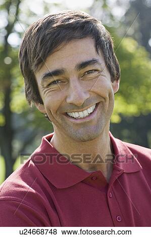 Stock Photo - A portrait of a middle aged man.. Fotosearch