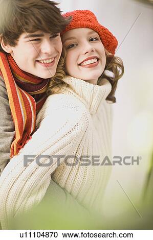 Stock Image - Boy and girl in love. Fotosearch