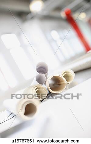 Stock Image - building plans. Fotosearch