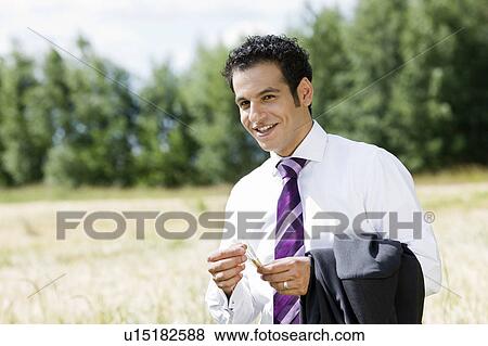 Stock Photo - businessman feeling spike. Fotosearch
