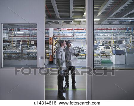 Car Plant Workers In Factory View Large Photo Image Stock Photograph - Car Plant Workers In Factory. Fotosearch
