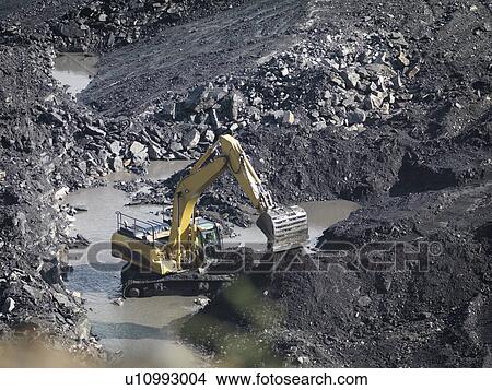 Coal Mine With Digger From Above View Large Photo Image Picture - Coal Mine With Digger From Above. Fotosearch