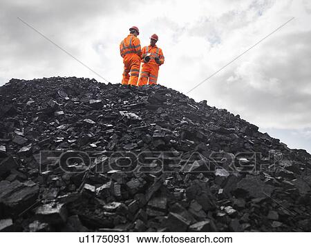 Coal Miners On Pile Of Coal View Large Photo Image Stock Image - Coal Miners On Pile Of Coal. Fotosearch