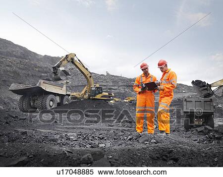 Coal Miners With Clipboard View Large Photo Image Stock Photography - Coal Miners With Clipboard. Fotosearch