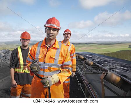 Coal Workers With Conveyor Belt View Large Photo Image Stock Photography - Coal Workers With Conveyor Belt. Fotosearch