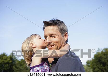 Daughter Kissing Father View Large Photo Image Stock Image - Daughter Kissing Father. Fotosearch