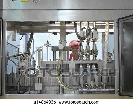 Female Worker In Food Factory View Large Photo Image Stock Photography - Female Worker In Food Factory. Fotosearch