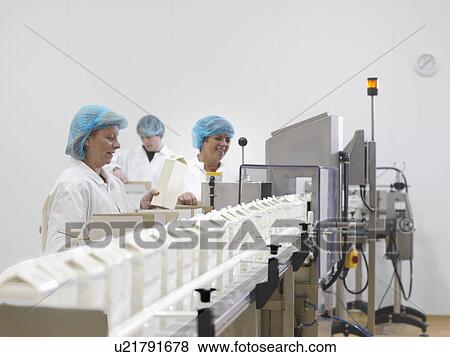 Food Workers On Production Line View Large Photo Image Stock Photo - Food Workers On Production Line. Fotosearch