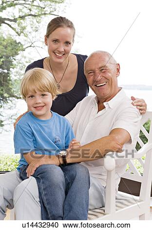 grandfather, mother and son View Large Photo Image Stock Image - grandfather, mother and son. Fotosearch