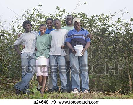 Stock Photo - Group Of Coffee Workers. Fotosearch