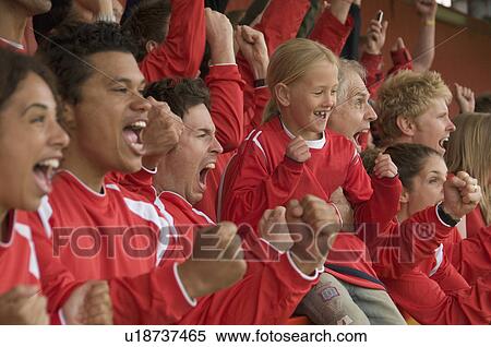 Group of football supporters celebrating View Large Photo Image Stock Photography - Group of football supporters celebrating. Fotosearch