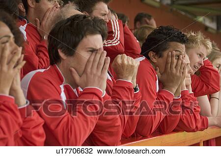 Group of frustrated football supporters View Large Photo Image Stock Image - Group of frustrated football supporters. Fotosearch