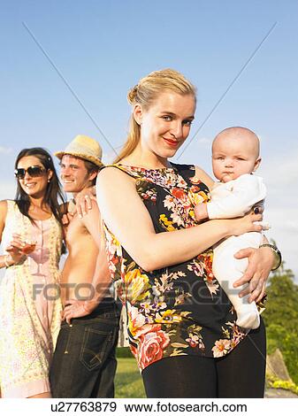 group of young people with baby View Large Photo Image Stock Photo - group of young people with baby. Fotosearch