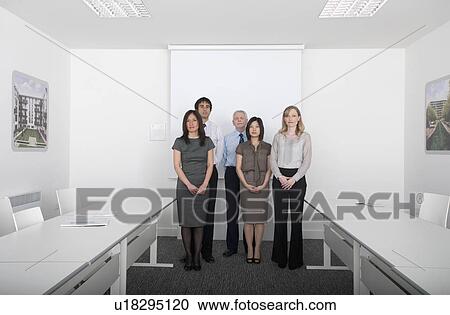 group portrait in meeting room View Large Photo Image Stock Image - group portrait in meeting room. Fotosearch