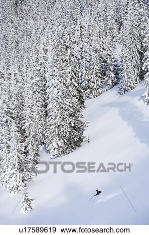 Man deep in backcountry. View Large Photo Image Stock Photo - Man deep in backcountry.. Fotosearch