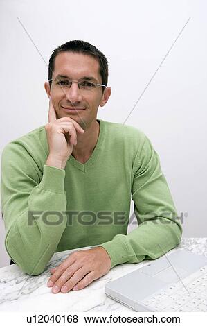 man ' s portrait posing View Large Photo Image Stock Photo - man ' s portrait posing. Fotosearch