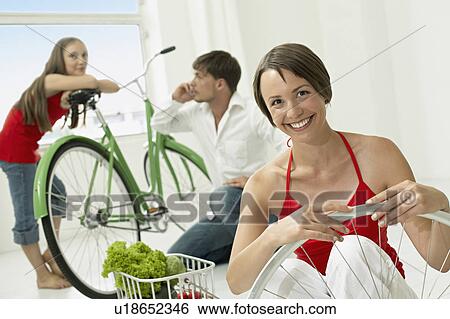 Stock Photograph - mother happy with family. Fotosearch