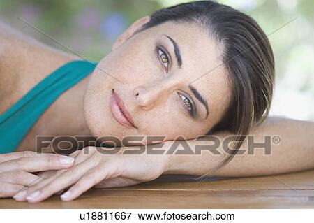 Stock Photo - Portrait of a female beauty. Fotosearch
