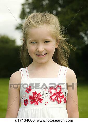 Stock Image - Portrait of a young girl. Fotosearch