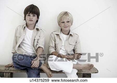 Portrait of two young boys View Large Photo Image Stock Photo - Portrait of two young boys. Fotosearch