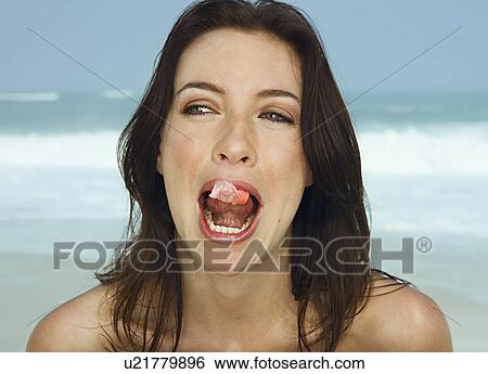 Portrait of women with bubble Gum View Large Photo Image Stock Photograph - Portrait of women with bubble Gum. Fotosearch
