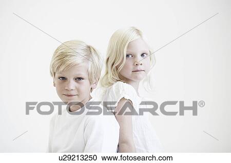 Portrait of young brother and sister View Large Photo Image Stock Image - Portrait of young brother and sister. Fotosearch