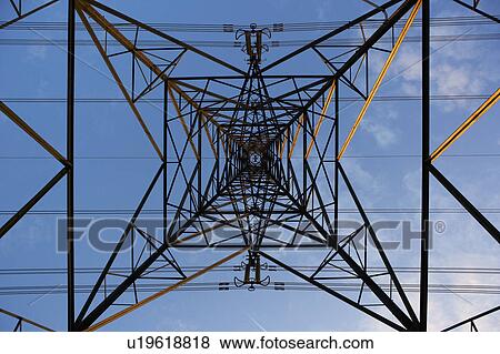 Pylons and power cables 4 View Large Photo Image Stock Photo - Pylons and power cables 4. Fotosearch