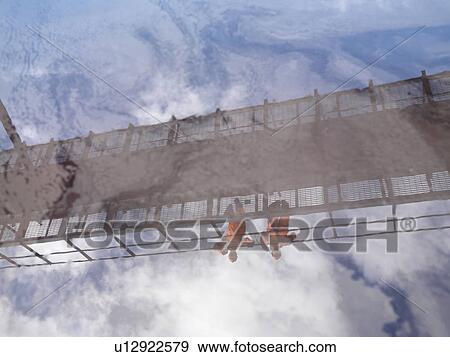 Reflection Of Coal Workers In Water View Large Photo Image Stock Photo - Reflection Of Coal Workers In Water. Fotosearch