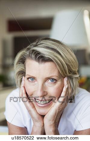 Stock Image - Senior Woman Smiling To Camera. Fotosearch