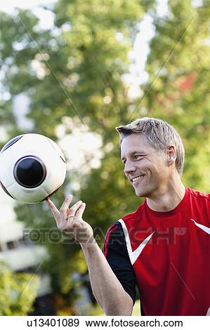 Soccer Player Balancing Ball View Large Photo Image Stock Photo - Soccer Player Balancing Ball. Fotosearch