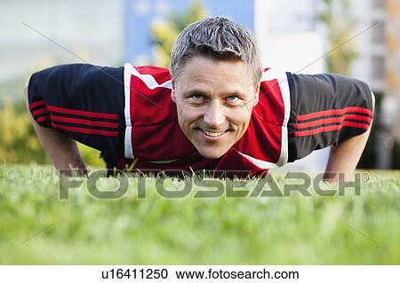 Soccer Player Doing Push-Ups View Large Photo Image Stock Image - Soccer Player Doing Push-Ups. Fotosearch