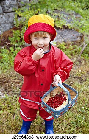 Toddler eating wild strawberries View Large Photo Image Stock Photo - Toddler eating wild strawberries. Fotosearch