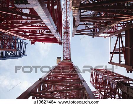 Picture - Tower Cranes From Below. Fotosearch